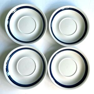 🎈SOLD🎈1950s Arabia of Finland Saucers in blue and white handpainted Botnia